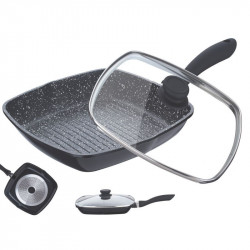TIGAIE GRILL CU INTERIOR GRANIT CU CAPAC 28CM PH-15464