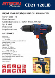 Masina de gaurit/insurubat 2AC 12V 1.3Ah 25Nm ST CD21-120LIB