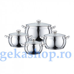 SET CRATITE INOX CU CAPAC 8 PIESE PH-15833