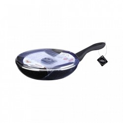 Tigaie din aluminiu cu invelis de granit non-aderent si capac de sticla termorezistenta, 26 cm, Inductie - Img 2