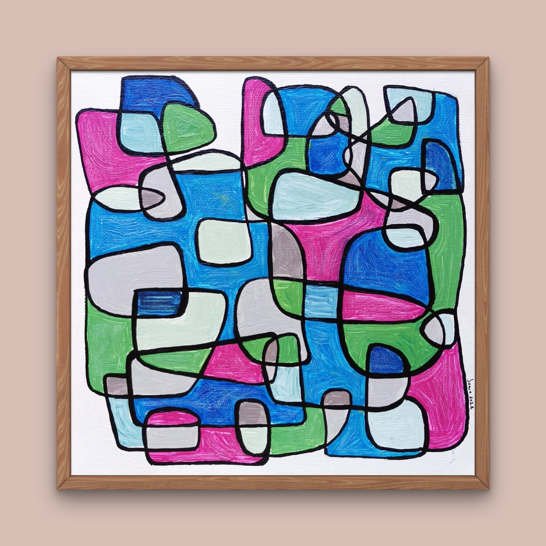 tablou abstract Labyrinth - Gioia Sonia Enache