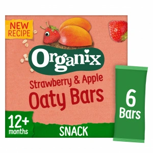5+1 GRATIS - organske ovsene štanglice jagoda i jabuka, 12m+, PAKET 6x23g - ORGANIX