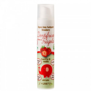 Organska zubna pasta 0-36 meseci - jagoda 0m+, 50ml