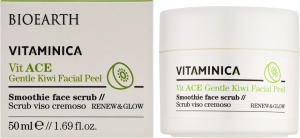 BIOEARTH Blagi prirodni kremasti piling za dubinsko čišćenje lice - KIVI 50 ml - VITAMINICA linija - Img 2