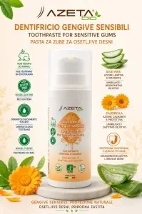 Organska pasta za zube za odrasle - OSETLJIVE DESNI, 50ml - Azeta Bio