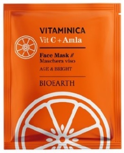 BIOEARTH Maska za lice vitamin C + amla 15 ml - VITAMINICA linija