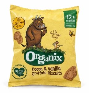Organski kakao i vanila - Grozon biskviti (12m+), 20gr - ORGANIX