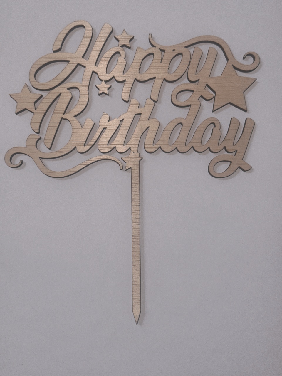 Topper din lemn Happy Birthday