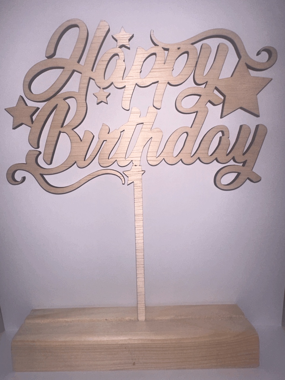 Topper din lemn Happy Birthday - 1 | YEO