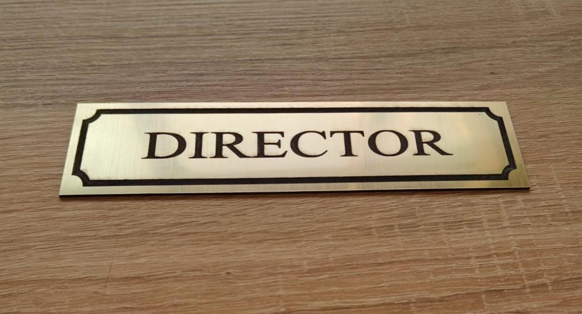 Placheta Director pe absolut auriu/argintiu