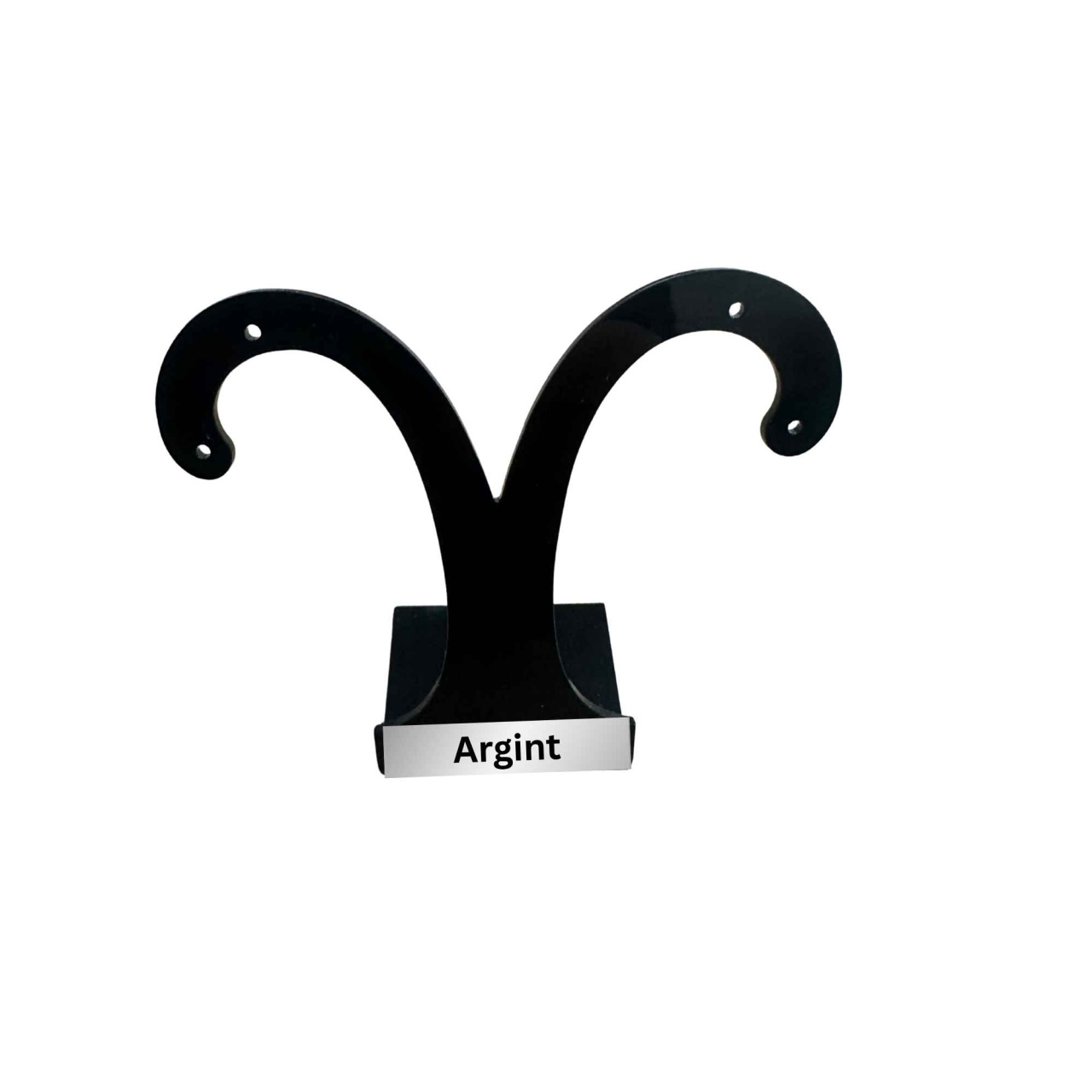 Suport cercei mic din acril negru – plăcuță Aur sau Argint - 1 | YEO