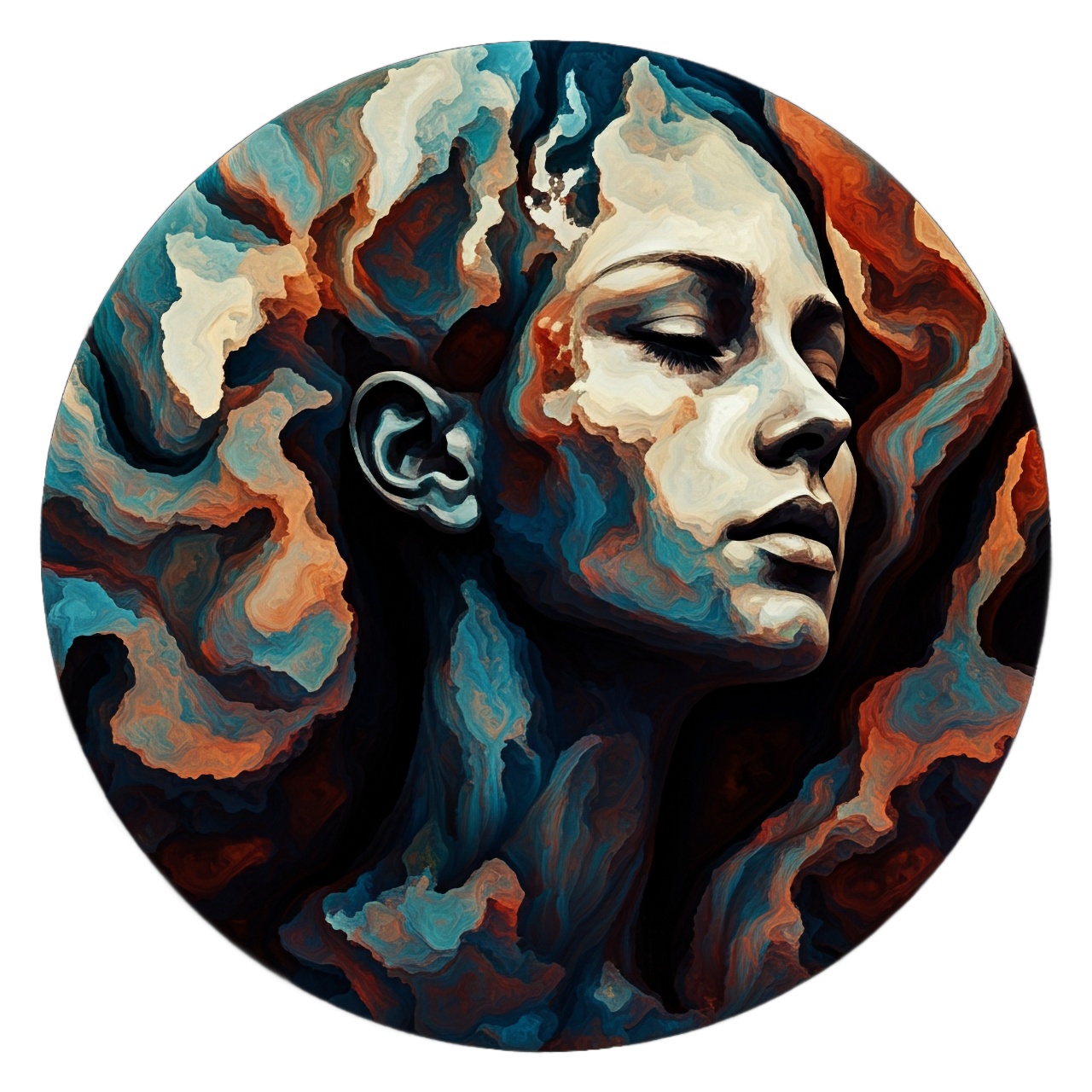 Tablou canvas rotund Portret