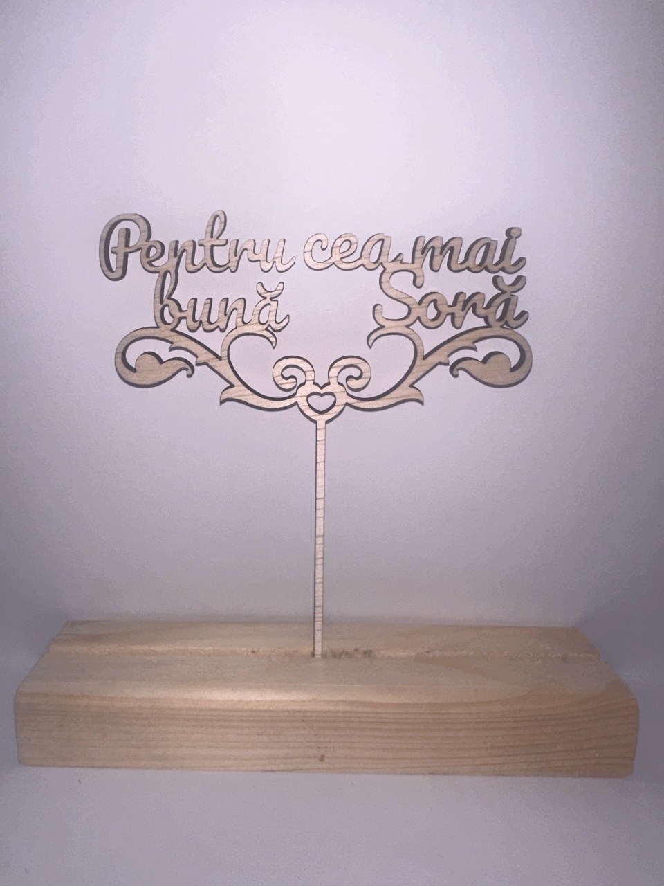 Topper din lemn Cea mai buna Soră - 1 | YEO