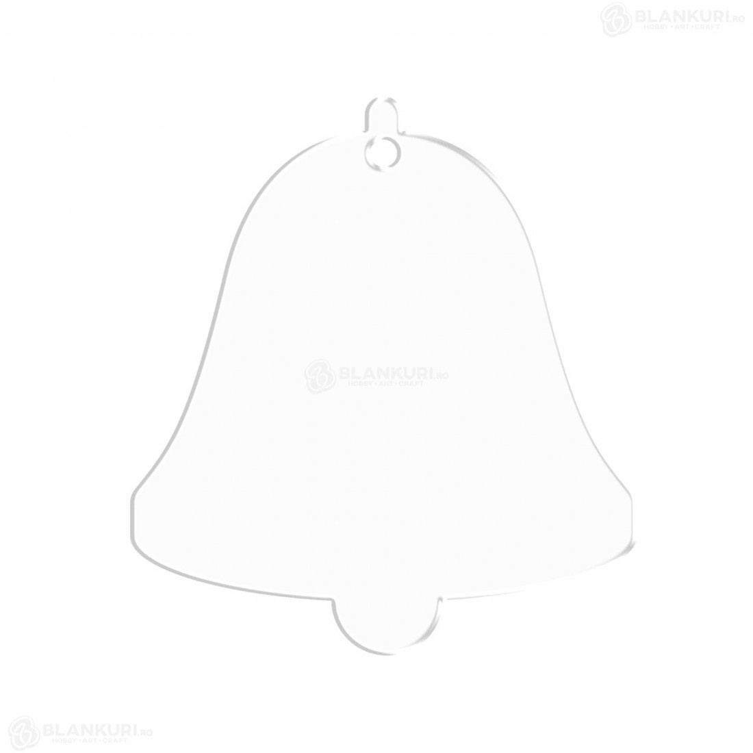 Baza acril clopoțel Crăciun 10x10cm