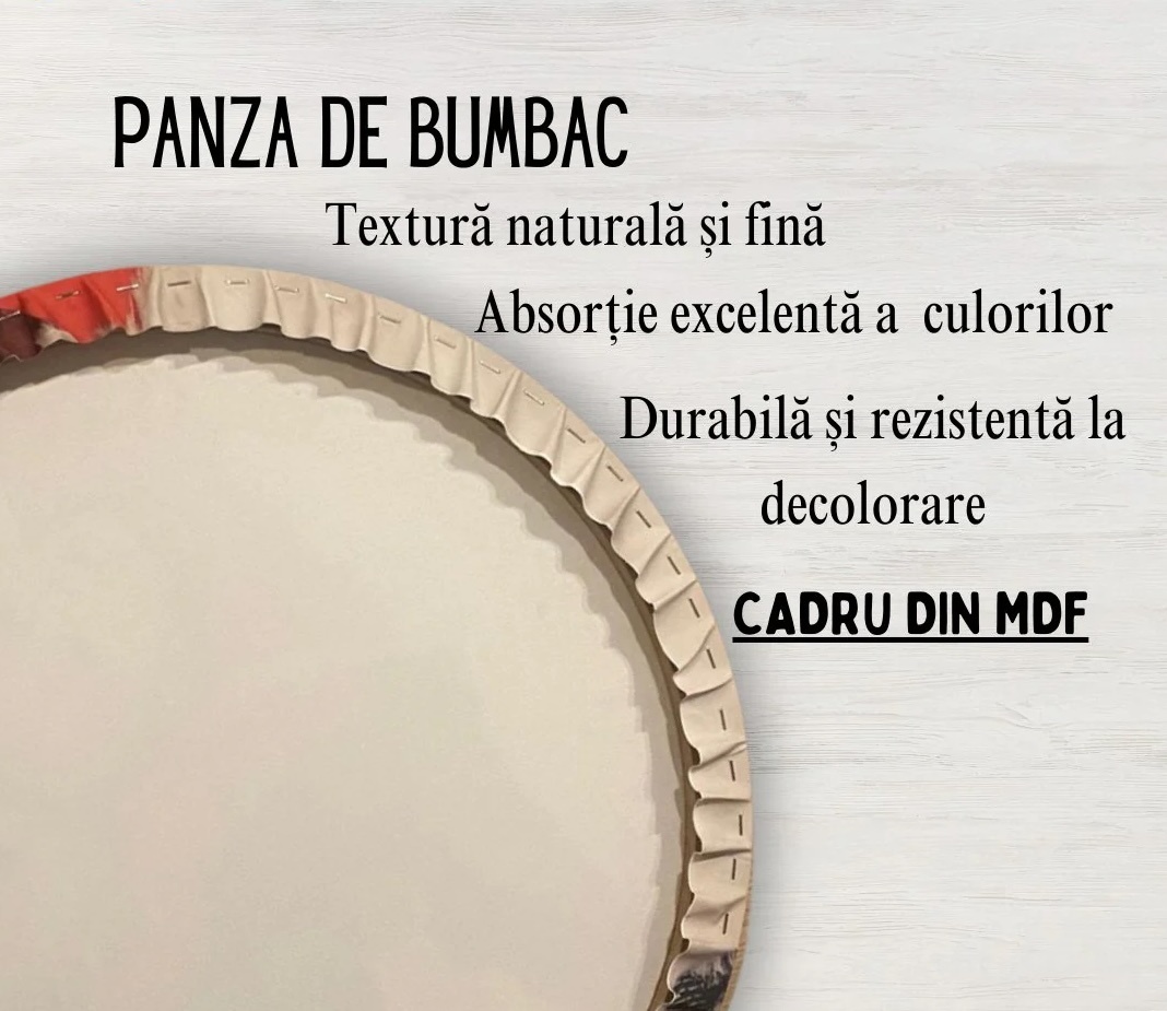 Tablou canvas rotund Portret abstract - 2 | YEO