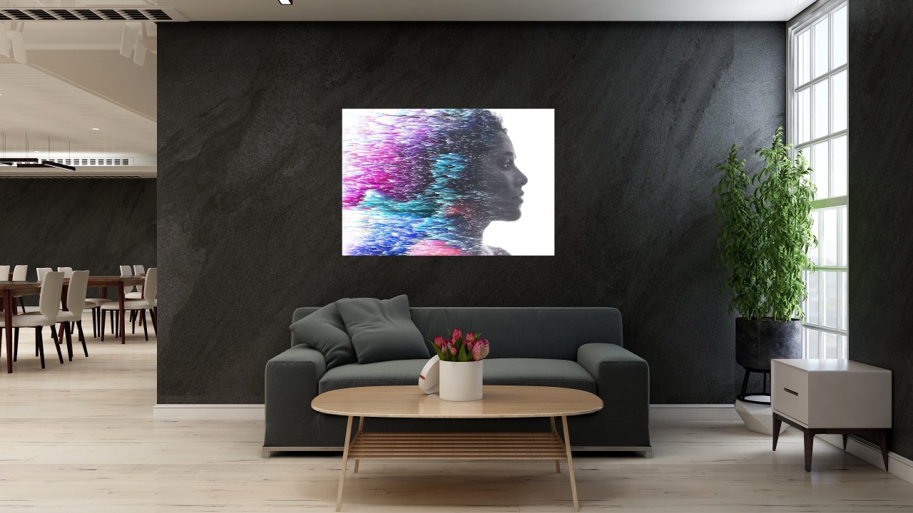 Tablou sticla Portret abstract