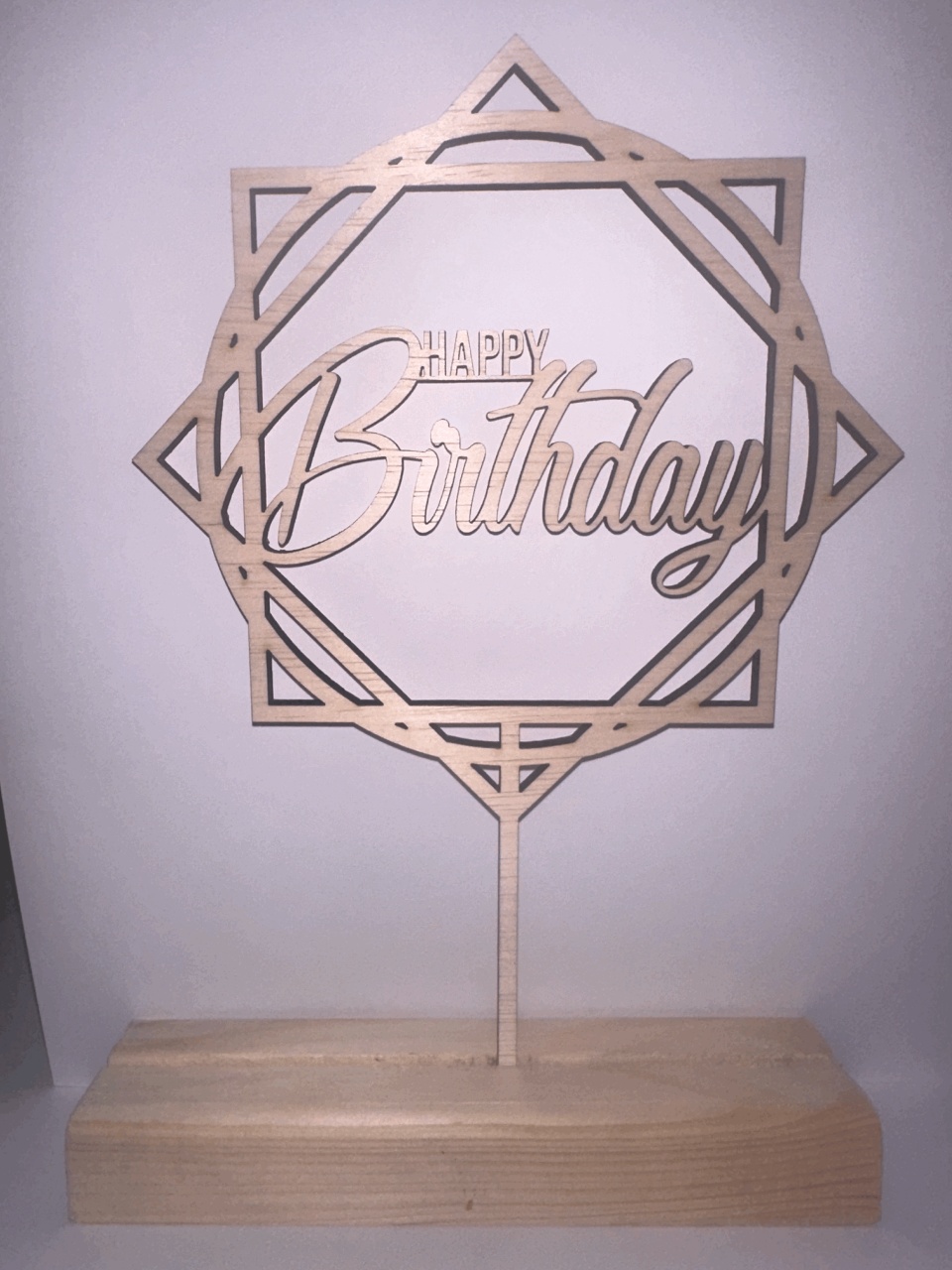 Topper din lemn Happy Birthday tip panou - 1 | YEO