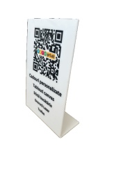 Plăcuță acrilică 12x20 cm cu cod QR personalizat și opțional NFC - Img 2