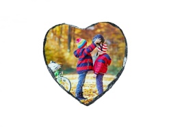 Placă decorativă din piatră naturală (ardezie) personalizabilă inima - Img 2