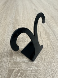 Suport cercei mic din acril negru – plăcuță Aur sau Argint - Img 4