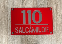 Număr casă elegant personalizat – Plăcuță adresă modernă din acril - Img 2