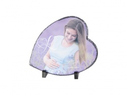 Placă decorativă din piatră naturală (ardezie) personalizabilă inima - Img 3