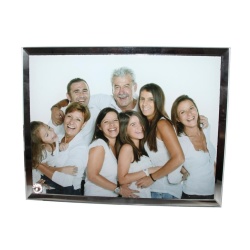 Plachetă din sticlă personalizată cu poză sau mesaj – cu margine oglindă (18x23 cm) - Img 2