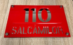 Număr casă elegant personalizat – Plăcuță adresă modernă din acril - Img 3