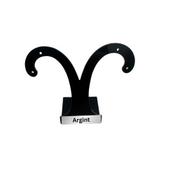 Suport cercei mic din acril negru – plăcuță Aur sau Argint - Img 2