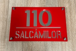 Număr casă elegant personalizat – Plăcuță adresă modernă din acril - Img 4