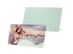 Plachetă decorativă din sticlă personalizată cu poza ta 14,5x27,5cm - Img 2