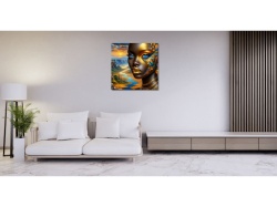 Tablou canvas Peisaj cu portret abstract - Img 2