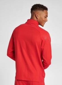 Bluza trening hummel Lead Poly cu fermoar - barbati, rosu - Img 5