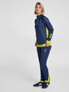 Pantaloni trening hummel Lead Poly - femei, albastru-verde - Img 5