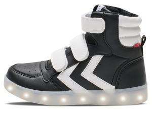Pantofi sport cu leduri hummel Stadil Flash - copii, negru