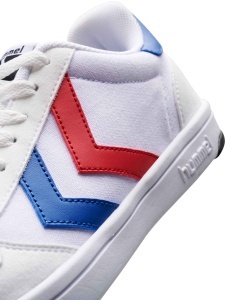 Pantofi sport hummel Stadil Light Canvas, alb-albastru-rosu - Img 5