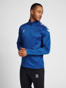 Bluza trening hummel Core XK Poly cu fermoar - unisex, albastru 211481-7045 - Img 7