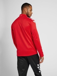 Bluza trening hummel Core XK Poly cu fermoar - unisex, rosu 211481-3062 - Img 6