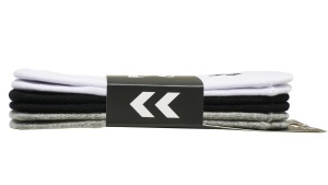 Set 6 perechi sosete hummel Chevron NO-SHOW, alb-gri-negru - Img 2