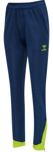 Pantaloni trening hummel Lead Poly - femei, albastru-verde