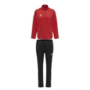 Trening hummel Core XK Poly cu fermoar - femei, rosu-negru, 212653-212656