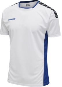 Tricou de joc hummel Authentic Poly - barbati, alb-albastru - Img 3
