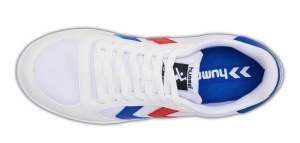 Pantofi sport hummel Stadil Light Canvas, alb-albastru-rosu - Img 3
