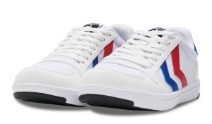 Pantofi sport hummel Stadil Light Canvas, alb-albastru-rosu - Img 6