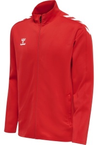 Bluza trening hummel Core XK Poly cu fermoar - unisex, rosu 211481-3062