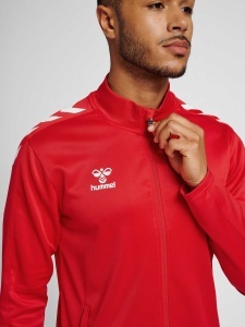 Bluza trening hummel Core XK Poly cu fermoar - unisex, rosu 211481-3062 - Img 7