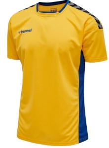 Tricou de joc hummel Authentic Poly - barbati, galben-albastru - Img 6