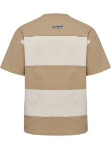 Tricou hummel Loose stripe - unisex, crem 227986 - Img 2