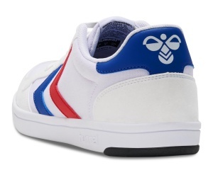 Pantofi sport hummel Stadil Light Canvas, alb-albastru-rosu - Img 7