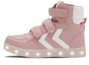 Pantofi sport cu leduri hummel Stadil Flash - copii, roz